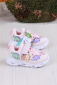 Vicco 346.B25Y.171 Pudra Dino Işıklı Kız Çocuk Ayakkabı thumbnail 2