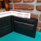 Hakiki Deri Erkek Bozuk Para Gözlü Siyah Cüzdan gvn-0117 - 2