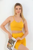 Özel Üretim Göğüs Toparlayıcı Sarkma Önleyen Spor Günlük İnce İp Askılı Pedli Fitilli Crop Büstiyer - 8