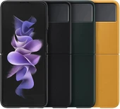 Samsung Galaxy Z Flip3 5G Deri Kılıf Hakiki Deri Lether Cover EF-VF711 - 1