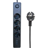 Grup Priz Akım Korumalı 4 Priz 3 USB Girişli Uzatma Kablosu Güç&Şarj - 2