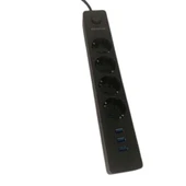 Grup Priz Akım Korumalı 4 Priz 3 USB Girişli Uzatma Kablosu Güç&Şarj - 1