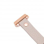 Bouletta Fitbit Versa2-3 Seri Uyumlu Deri Kordon Ferro R.Gold Troklu ERC3 Bej - 4