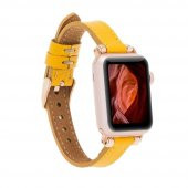 Bouletta Apple Watch Deri Kordon 38-40mm Ferro FL12 Sarı - 1