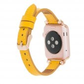 Bouletta Apple Watch Deri Kordon 38-40mm Ferro FL12 Sarı - 2