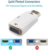 Ancheyn HDMI to VGA 3.5mm Jack Ses Çıkışlı FHD 1080P Dönüştürücü 4867 thumbnail 6