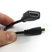 Ancheyn Micro HDMI to HDMI Çevirici Görüntü ve Ses Aktarım Kablosu 15 cm 5139 - 3