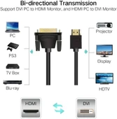 Ancheyn Hdmi To Dvi 24+1 Çevirici Çift Yönlü Monitör Kablosu 3 Metre 4633 - 4