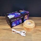 Usb li Yonca Tasarımlı Dönen Cam Küre - 2
