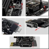 Type-E To USB 3.0 19 PIN Anakart Dişi Erkek Çevirici Dönüştürücü Adaptör 5209 - 10
