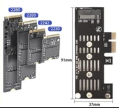 Pci-e Express 3.0 To Nvme Ssd M.2 M Key Çevirici Kart 5225 thumbnail 2
