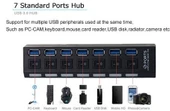 Ancheyn 7 Port USB 3.0 ve USB 2.0 Hub Anahtarlı Çoklayıcı Çoğaltıcı Switch 5258 thumbnail 7