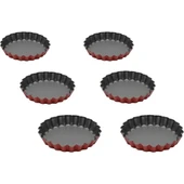 Anto Mini 6 lı Tart Kalıbı Kırmızı - 2