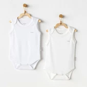 Andywawa Ac25553 Sleeveles Jacquard 2'li Basic Body Ecru White - 1