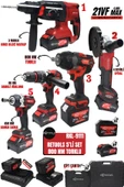 RETOOLS RETOOLS 5’Lİ SET KIRMIZI KABARTMALI(4’LÜ SET + 800 NM SOMUN SIKMA KIRMIZI) - 1