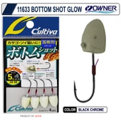 Owner Cultiva 11633 JH-80 Bottom Shot Glow Lrf Jighead - 2