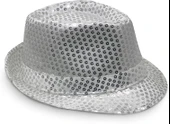 Disko Star Gümüş Payetli Fötr Şapka Yetişkin Boy - 1