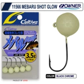 Owner Cultiva 11566 JH-82G Mebaru Shot Glow Lrf Jighead - 2