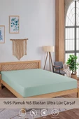 Penye-Likralı Lastikli Çarşaf, 100x200 Tek Kişilik %100 Pamuk-Elastan Örme Kumaş, 200 gr/m2 - 3