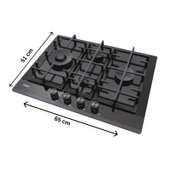 Haier HAVG5D4HB Wok Gözlü Siyah Ankastre Ocak - 8