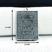 Allah Muhammed Yazılı 925 Ayar Gümüş Muska Kabı thumbnail 6