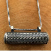 Büyük Boy 925 Ayar Gümüş Cevşen Muska Kabı Kolye thumbnail 1