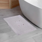 Homedius Banyo Çiçekli Pamuklu Ayak Havlusu 50x70cm   Antrasit 50x70 thumbnail 12