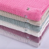 Homedius Banyo Çiçekli Pamuklu Ayak Havlusu 50x70cm Pembe 50x70 - 5