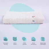 Homedius Banyo Çiçekli Pamuklu Ayak Havlusu 50x70cm Pembe 50x70 - 9