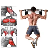 3in1 Büyük Duvara Monte Barfiks ve Dips Standı Güçlü ve Dayanıklı Sırt ve Kol Fitness Barı - 8