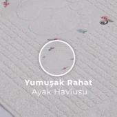Homedius Banyo Çiçekli Pamuklu Ayak Havlusu 50x70cm Pembe 50x70 - 8