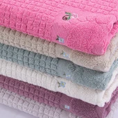 Homedius Banyo Çiçekli Pamuklu Ayak Havlusu 50x70cm Pembe 50x70 - 7