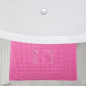 Homedius Banyo Çiçekli Pamuklu Ayak Havlusu 50x70cm Pembe 50x70 - 3