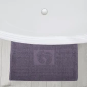 Homedius Banyo Kareli Ayak Desenli Pamuk Ayak Havlusu 50x70cm Antrasit 50x70 - 4