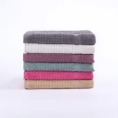 Homedius Banyo Kareli Ayak Desenli Pamuk Ayak Havlusu 50x70cm 50x70 Yeşil - 7