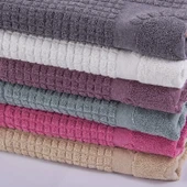 Homedius Banyo Kareli Ayak Desenli Pamuk Ayak Havlusu 50x70cm 50x70 Mor - 12