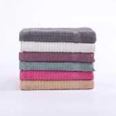 Homedius Banyo Kareli Ayak Desenli Pamuk Ayak Havlusu 50x70cm Pembe 50x70 - 1