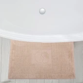 Homedius Banyo Kareli Ayak Desenli Pamuk Ayak Havlusu 50x70cm  50x70 Sütlü Kahve - 2