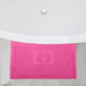 Homedius Banyo Kareli Ayak Desenli Pamuk Ayak Havlusu 50x70cm  50x70 Mor - 4