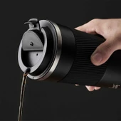 Any Morning BA21549 Paslanmaz Çelik Termos Mug 500 Ml Siyah, Kaymaz Silikon Halka, Sızdırmaz Kapak - 4