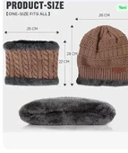 Erkek bayan ünisex bere kahverengi-gri thumbnail 2