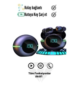 Kablosuz Kulaklık Güç Göstergeli Powerbank Kutulu V5.3 Db15 Y80 - 2
