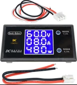 Dc 0-100V 10A Digital Voltmetre Ampermetre ve Wattmetre Deekrobot 0-1000W Mavi LCD - 2