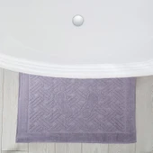 Homedius Banyo Zikzak Desenli Ultra Kalın Pamuk Ayak Havlusu 50x70 cm  50x70 Gri - 2