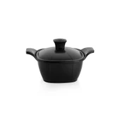 Schafer Felsen Kare Seramik Tencere Seti 7 Parça-Siyah - 4