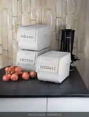3'lü Set Organizer Erzak Kutusu Bpa Free Saklama Kutusu Soğanlık Sebzelik Sepet Gri 8 Lt x 3 - 3