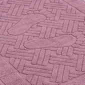 Homedius Banyo Zikzak Desenli Ultra Kalın Pamuk Ayak Havlusu 50x70 cm Pembe 50x70 - 5