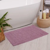 Homedius Banyo Zikzak Desenli Ultra Kalın Pamuk Ayak Havlusu 50x70 cm Pembe 50x70 - 3