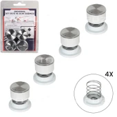 Universal Ocak Fırın Ankastre Düğme Seti - Inox - 2