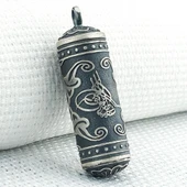 Silindir 925 Ayar Osmanlı Tuğralı Cevşen Muska Kabı thumbnail 1